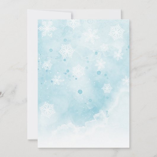 Schattige Blauw Kerstfeest Kaart (Achterkant)