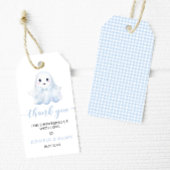 Schattige Blauw Kleine Boo Bow Baby Boy Douche Dan Cadeaulabel