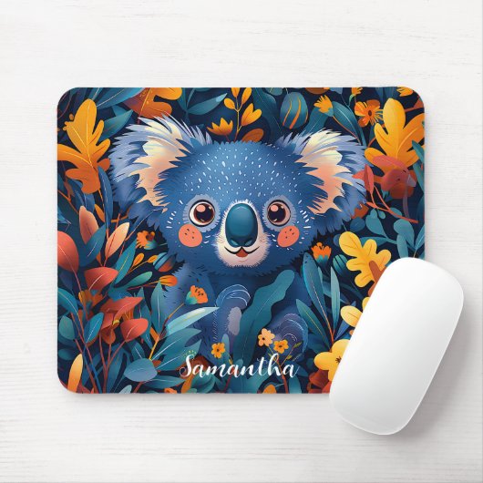 Schattige Blauw Koala Beer Muismat (Met muis)