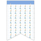 Schattige blauw konijn 1e 1 eerste verjaardag vlaggetjes (Tweede vlag)