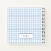 Schattige blauw konijntje verjaardag baby boy cade notitieboek (Achterkant)