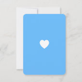 Schattige blauw liefde klaslokaal foto Valentijnsd Bedankkaart (Achterkant)