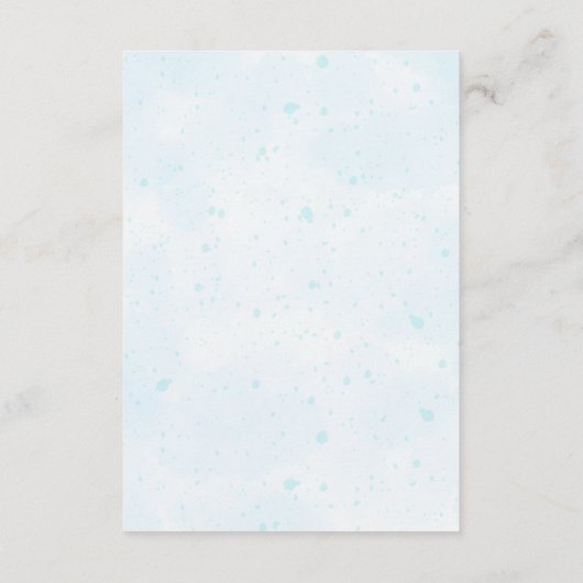 Schattige Blauw Mobiel Wieg baby kinderbed Luier R Informatiekaartje (Achterkant)