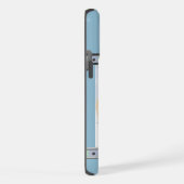 Schattige Blauw Modern Chow Puppy Dog Art iPhone Hoesje (Rechterkant)