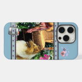 Schattige Blauw Modern Rough Collie Dog Art iPhone Hoesje (Achterkant horizontaal)