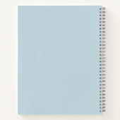Schattige Blauw Monogram School Notitieboek (Achterkant)
