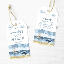 Schattige blauw nautische oceaan baby jongen douch