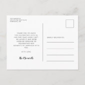 Schattige blauw olifant Baby shower Dank u Briefkaart (Achterkant)