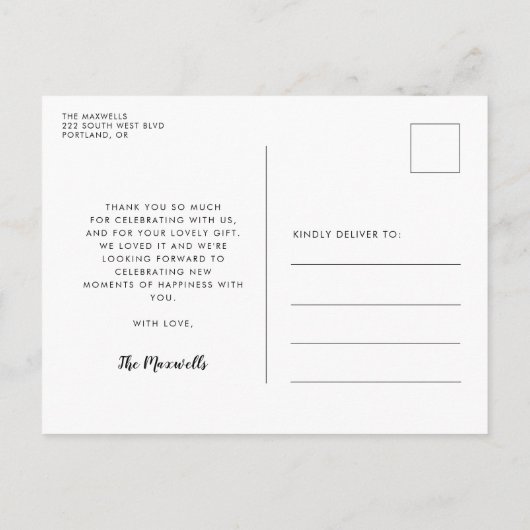 Schattige blauw olifant Baby shower Dank u Briefkaart (Achterkant)