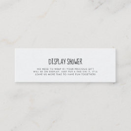 Schattige blauw olifant Display douchekaart invoeg Mini Visitekaartje