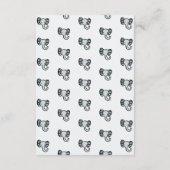 Schattige blauw olifant luier Raffle spel kaart (Achterkant)