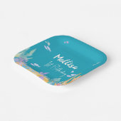 Schattige Blauw Onder het Zee Papier Borden Papieren Bordje (Gebogen)