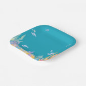 Schattige Blauw Onder het Zee Papier Borden Papieren Bordje (Gebogen)