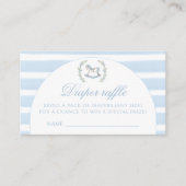 Schattige blauw paard baby boy douche luier loteri informatiekaartje (Voorkant)