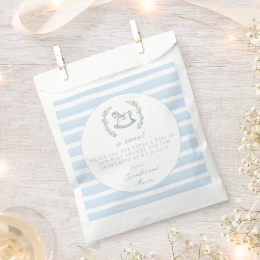 Schattige blauw paard bohemian baby boy douche dan bedankzakje (Geknipt)