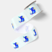 Schattige blauw papegaai grappig lint (Achterkant)