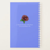 Schattige Blauw Pastel Hart Stripes Planner (Achterkant)