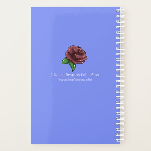 Schattige Blauw Pastel Hart Stripes Planner (Achterkant)