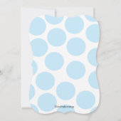 Schattige Blauw Polka Dots Monkey Boys Baby shower Kaart (Achterkant)