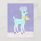 Schattige blauw rendier Briefkaart (Voorkant)