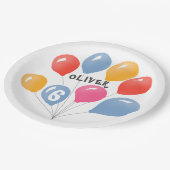 Schattige Blauw Rood Kleurrijke Ballonnen Kind`s V Papieren Bordje (Gekanteld)