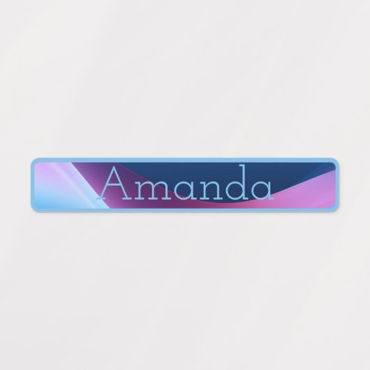 Schattige blauw rood paarse gradiënt kleurcode naa labels (Design 1)