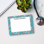 Schattige Blauw Rood Patroon - Een notitie van de  Post-it® Notes