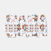 Schattige blauw & rood piraat thema bedankdoosjes (Uitgevouwen)