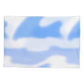 Schattige blauw ruimteschip French Blue Clouds Kus Kussensloop (Achterkant-Links)