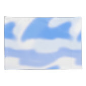 Schattige blauw ruimteschip French Blue Clouds Kus Kussensloop (Achterkant-Rechts)