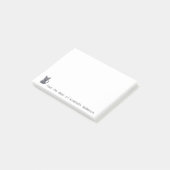 Schattige Blauw Russisch Kat Personaliseer Notitie Post-it® Notes (Schuin)