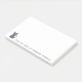 Schattige Blauw Russisch Kat Personaliseer Notitie Post-it® Notes (Schuin)