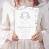 Schattige blauw schommelpaard classic baby boy sho kaart