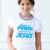 Schattige blauw Script Jesus scripture T-shirt