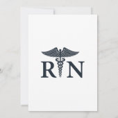 Schattige Blauw Scrubs Verpleegster Dank u Kaart (Achterkant)