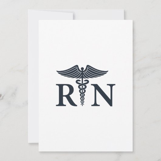 Schattige Blauw Scrubs Verpleegster Dank u Kaart (Achterkant)