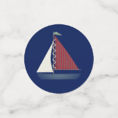 Schattige Blauw Speelgoed Zeilboot Tafel Confetti (Kleine voorkant)