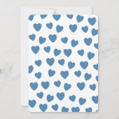 Schattige Blauw Teddy Bear Barly Wachten Baby show Kaart (Achterkant)