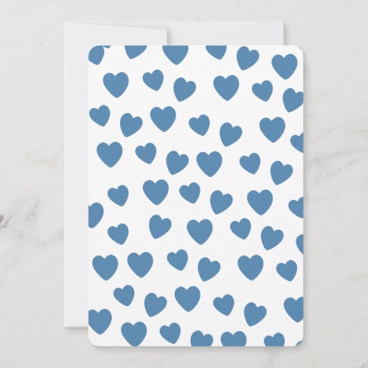 Schattige Blauw Teddy Bear Barly Wachten Baby show Kaart (Achterkant)