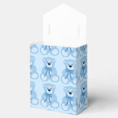 Schattige Blauw Teddy Bear Pattern Favor Box Bedankdoosjes (Geopend)