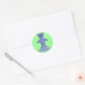 Schattige Blauw Teddybeer Ik ben Dappere Beloning  Ronde Sticker (Envelop)