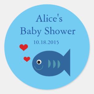 Schattige blauw vis baby boy Sticker