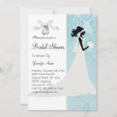 Schattige Blauw Vrijgezellenfeest Uitnodigen Kaart (Voorkant)