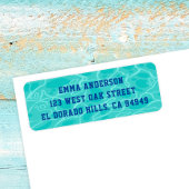 Schattige Blauw Water Zwembad Party Verjaardag Ret Etiket