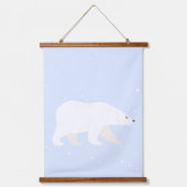 Schattige Blauw Winter Polar Beer Kwekerij Wanddec Hangend Wandkleed (Voorkant)