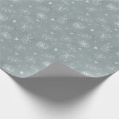 Schattige Blauw & Wit Eenvoudige Daisies Cadeaupapier (Hoek)