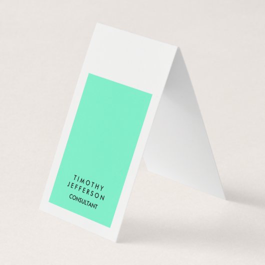 Schattige Blauw Wit Elegant Modern Visitekaartje (Voorkant)