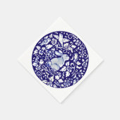 Schattige Blauw Wit Konijn Zittend Bunny Dedham De Servet (Hoek)