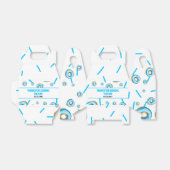 Schattige Blauw & Wit Waterverf Donut Boy Verjaard Bedankdoosjes (Uitgevouwen)