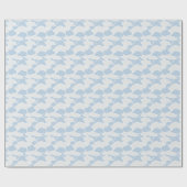 Schattige Blauw witte wolken baby shower wolk 9 th Cadeaupapier (Vlak)